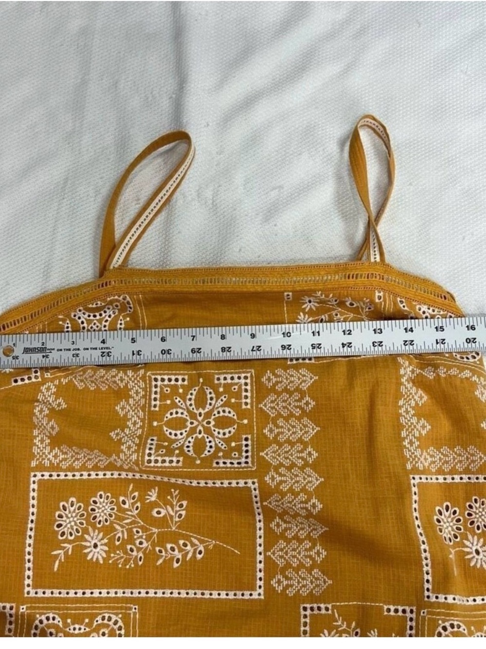 Anthropologie Sibyl Mustard Yellow Printed Sundress - Picture 5 of 9